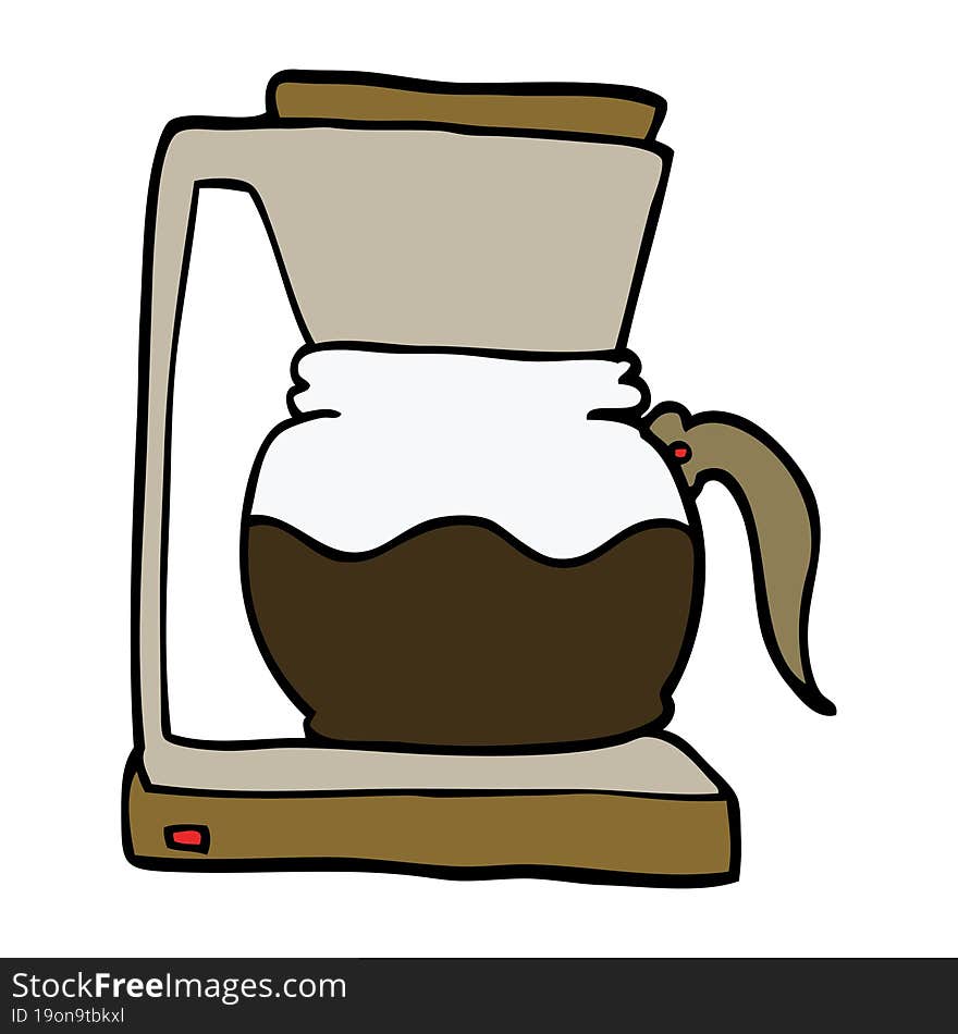 Cartoon Doodle Coffee Machine