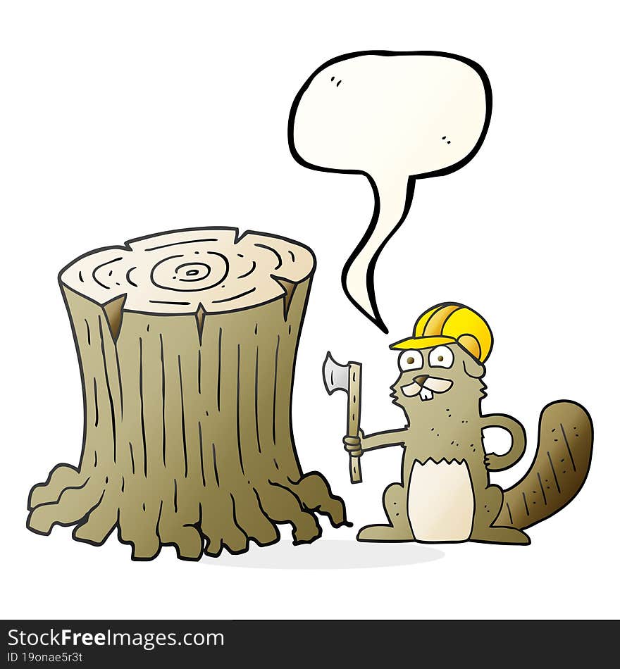 speech bubble cartoon beaver