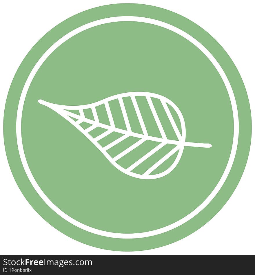 natural leaf circular icon