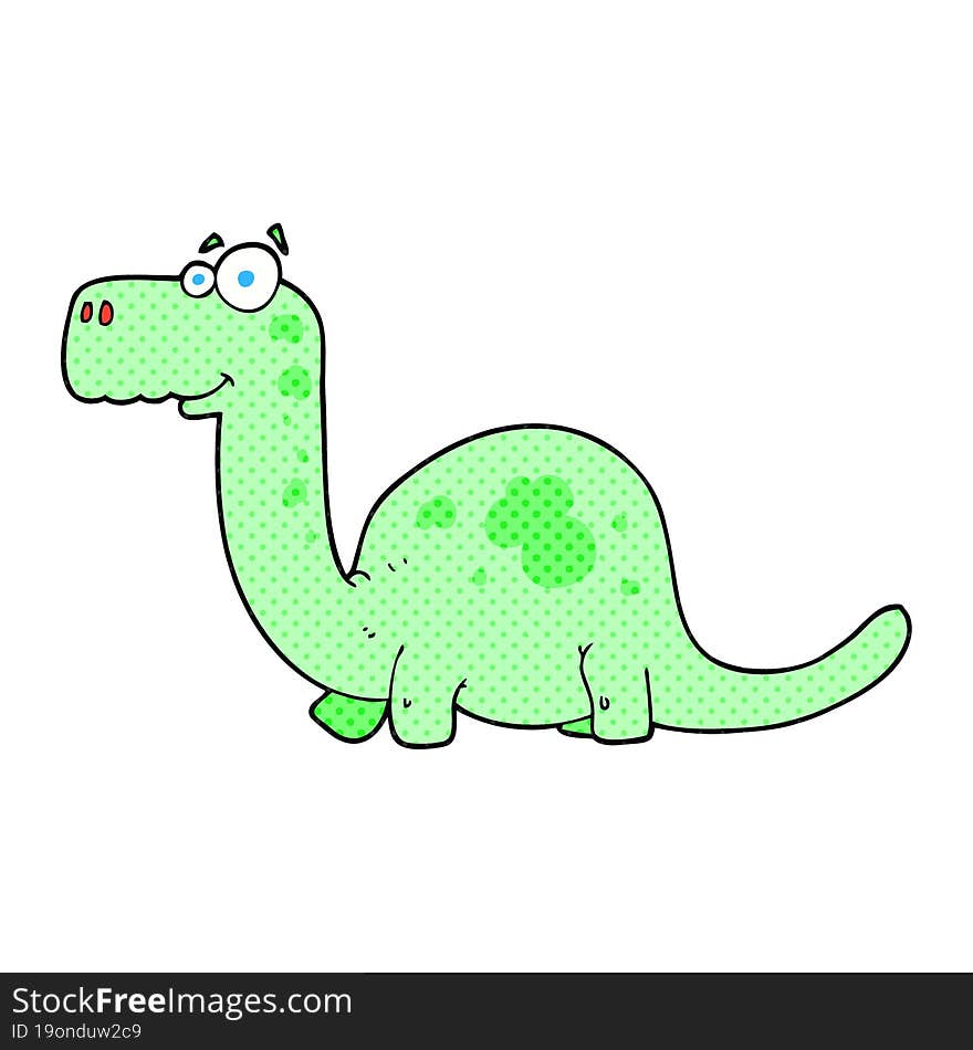 freehand drawn cartoon dinosaur