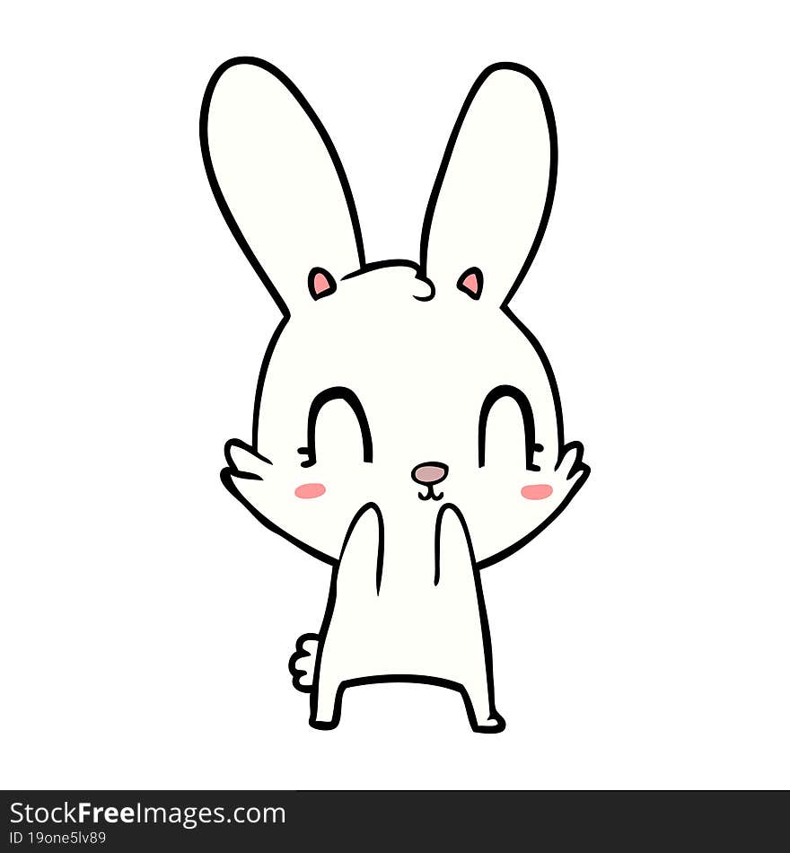 cute cartoon rabbit. cute cartoon rabbit