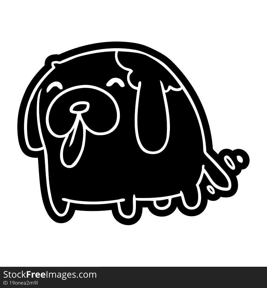 Cartoon Icon Kawaii Of A Cute Dog