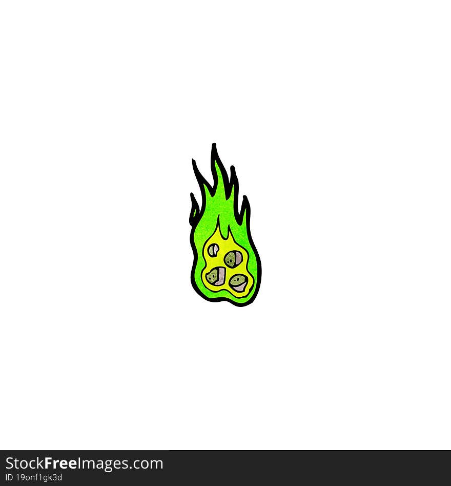 cartoon glowing flame