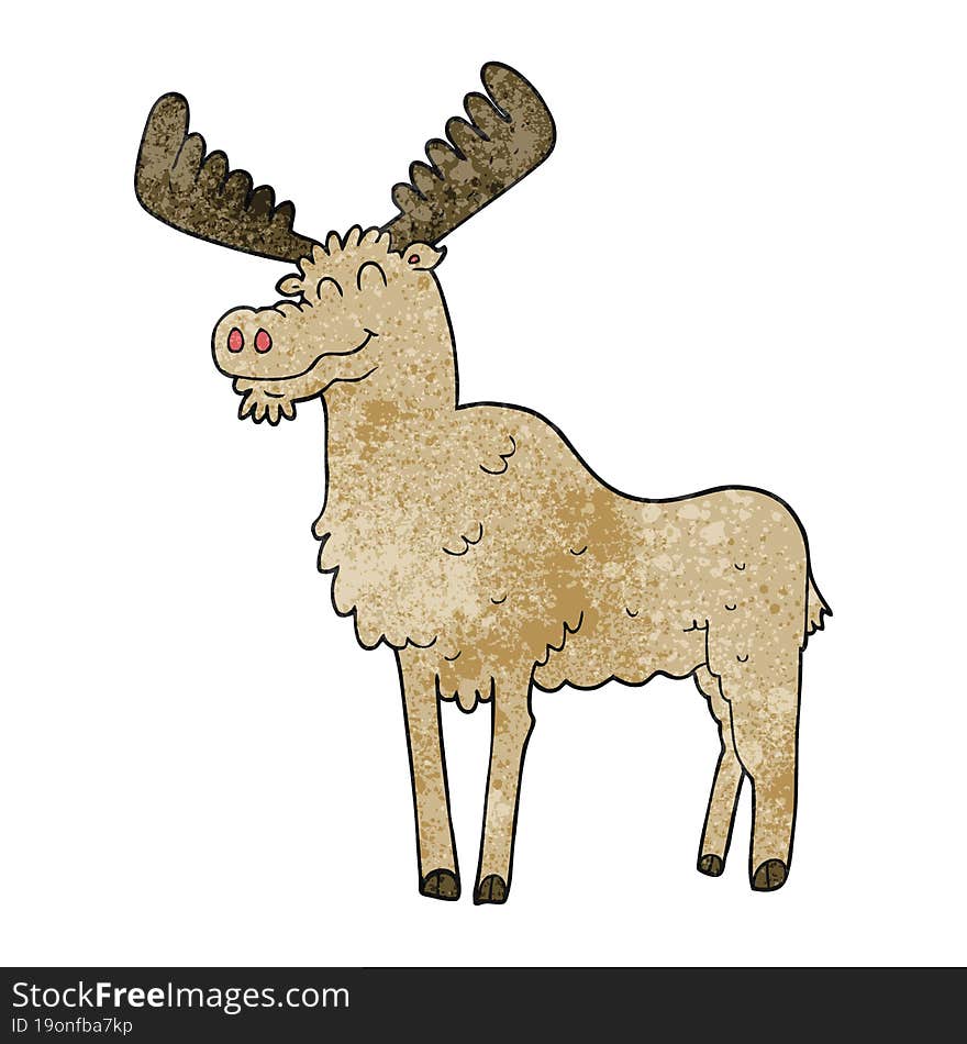 Textured Cartoon Moose