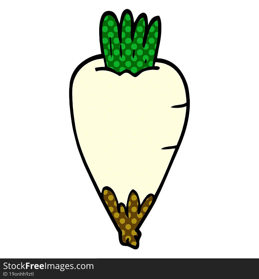 cartoon doodle root vegetable