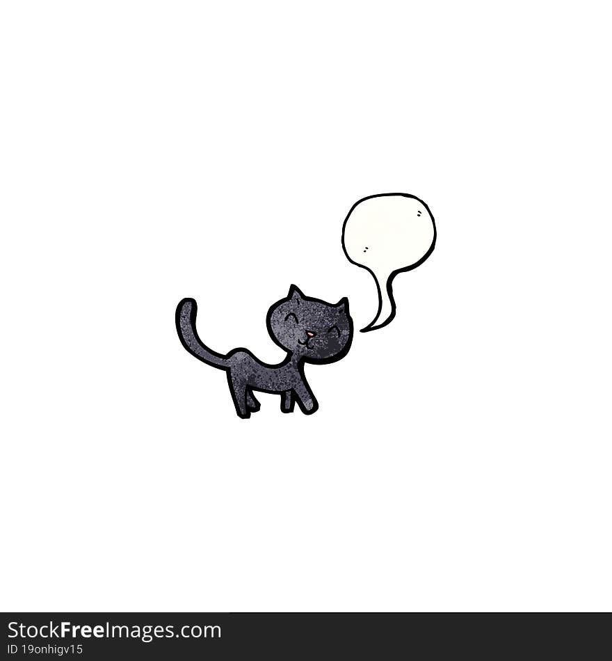 cartoon black cat