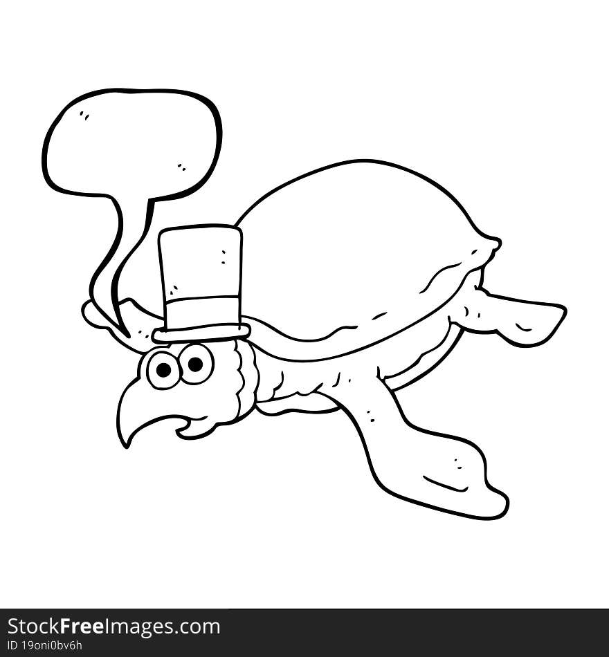 Speech Bubble Cartoon Turtle