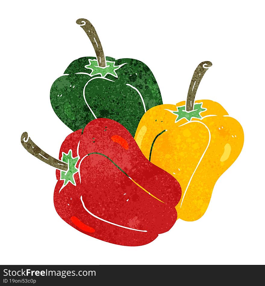 retro cartoon peppers