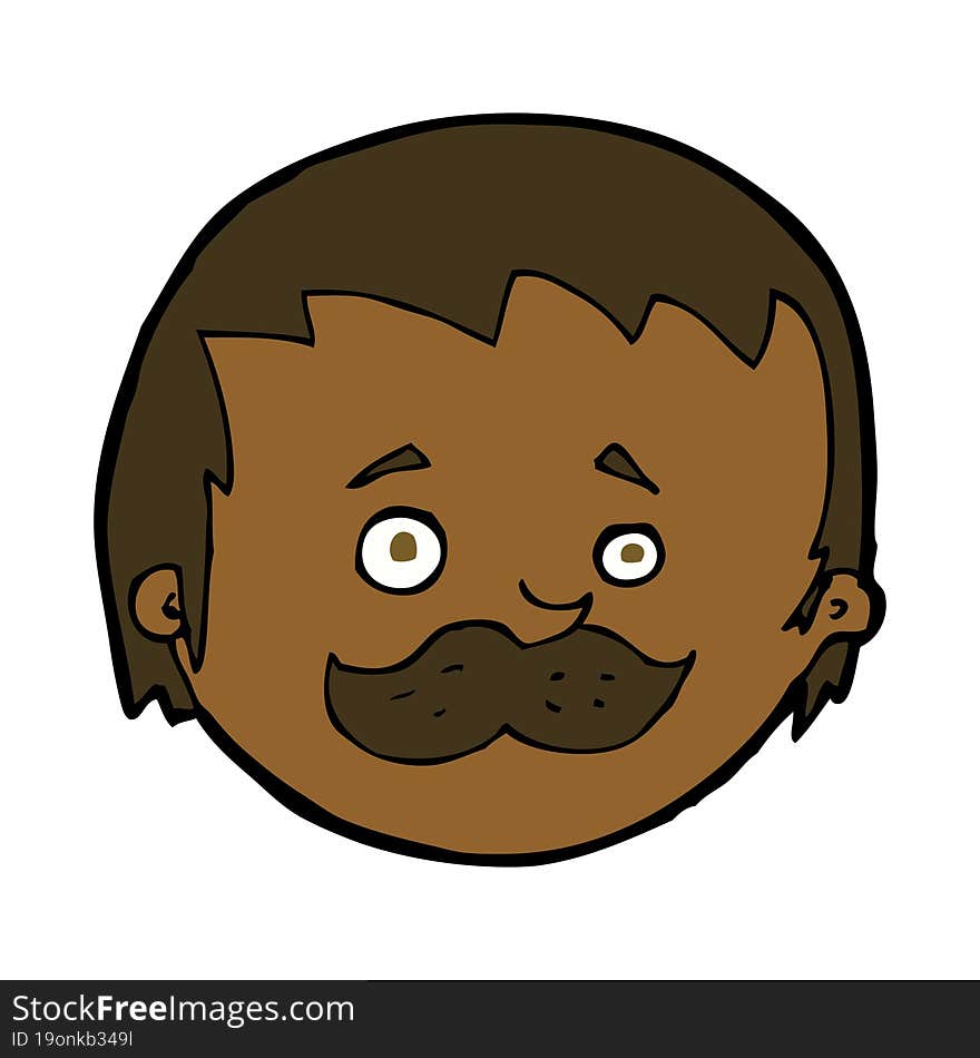 Cartoon Man With Mustache