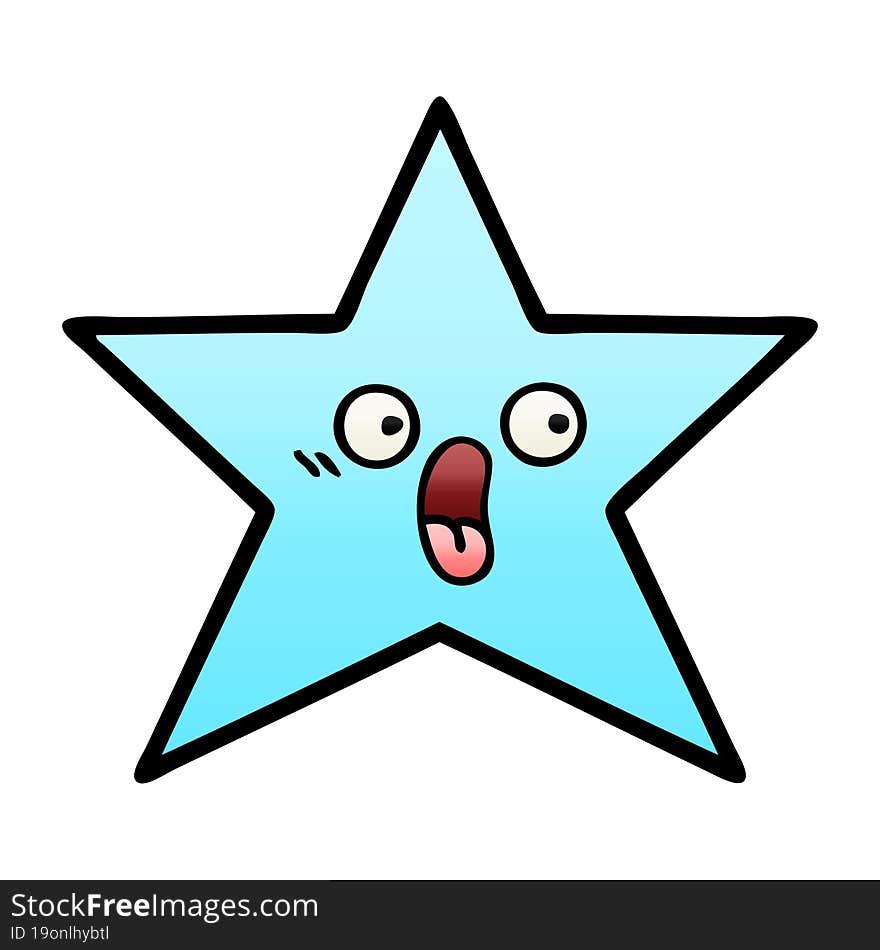 gradient shaded cartoon star fish