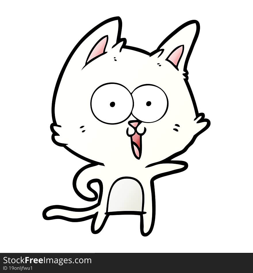 funny cartoon cat. funny cartoon cat