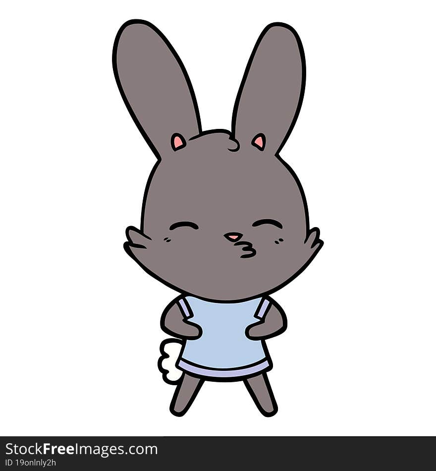 curious bunny cartoon. curious bunny cartoon