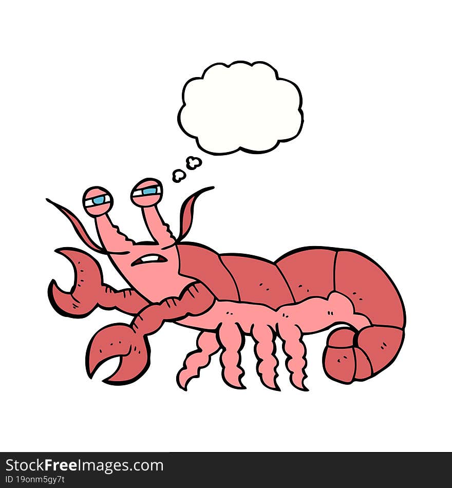 thought bubble cartoon lobster