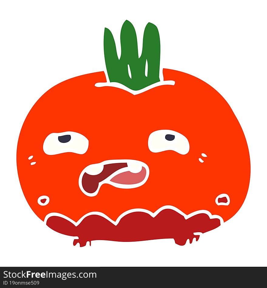 cartoon doodle happy root vegetable