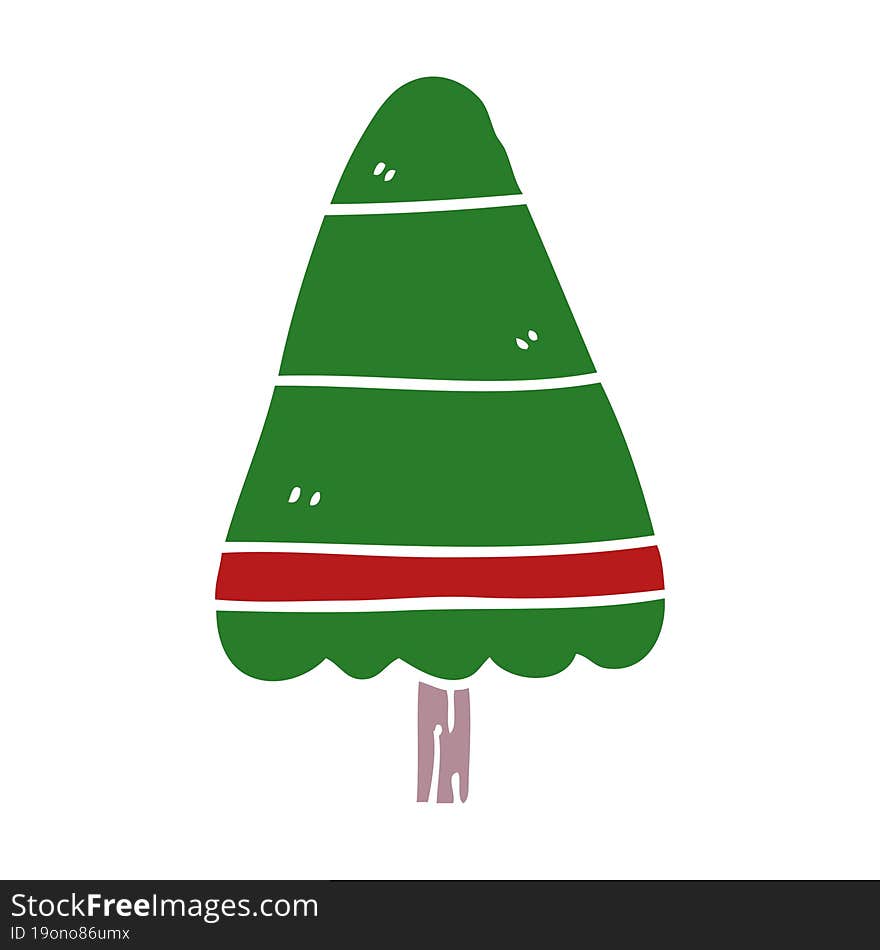 cartoon doodle christmas tree