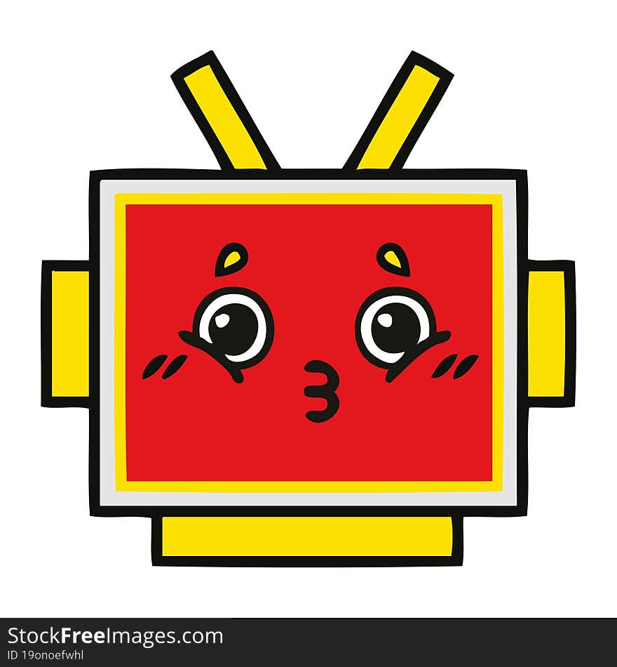 cute cartoon robot head