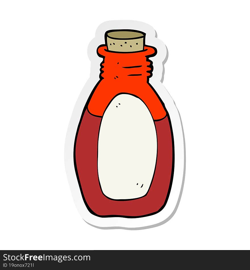 sticker of a cartoon potion