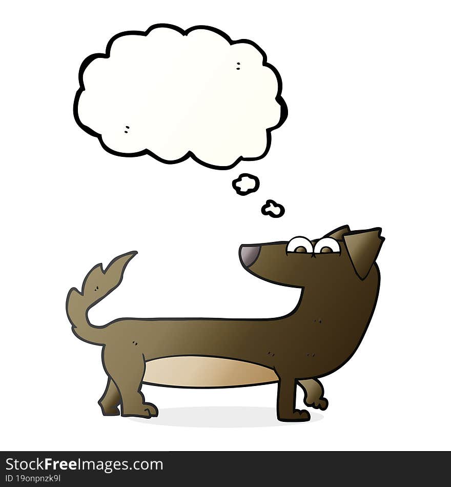 thought bubble cartoon dog