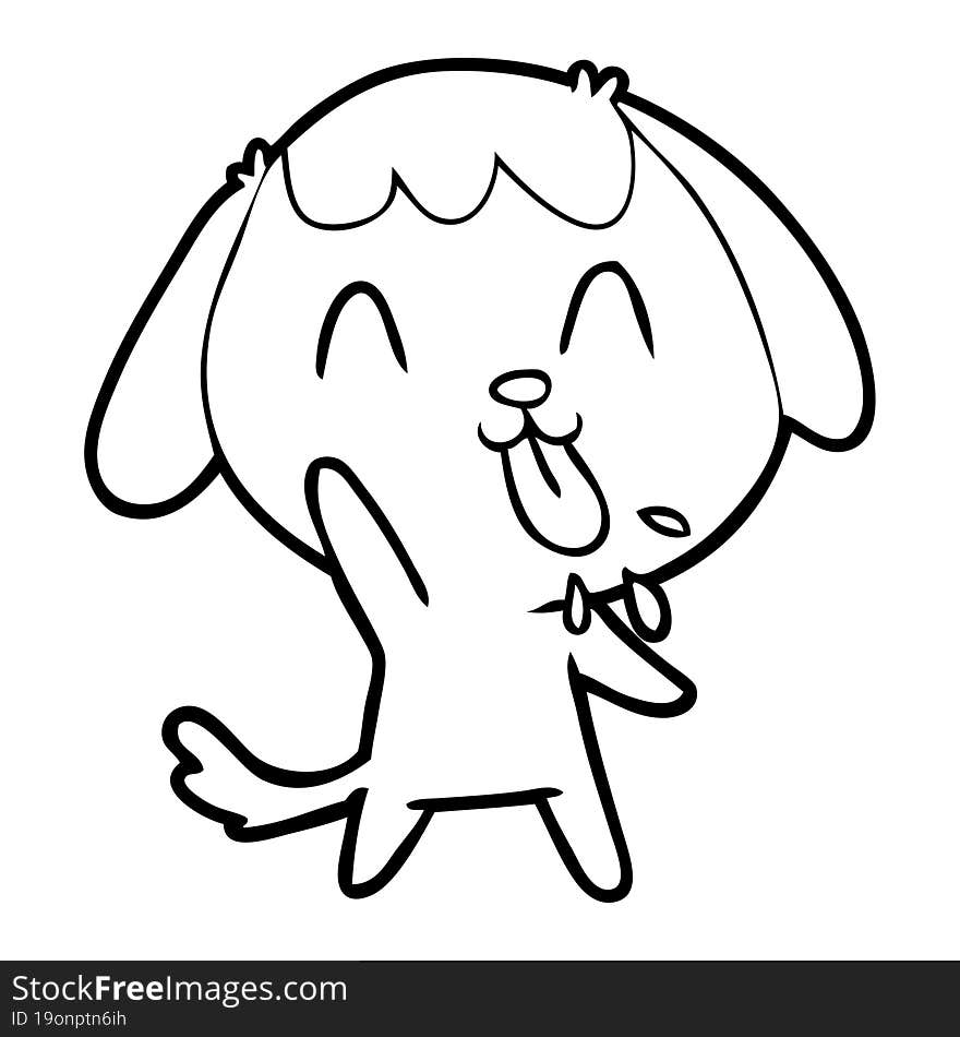 cute cartoon dog. cute cartoon dog