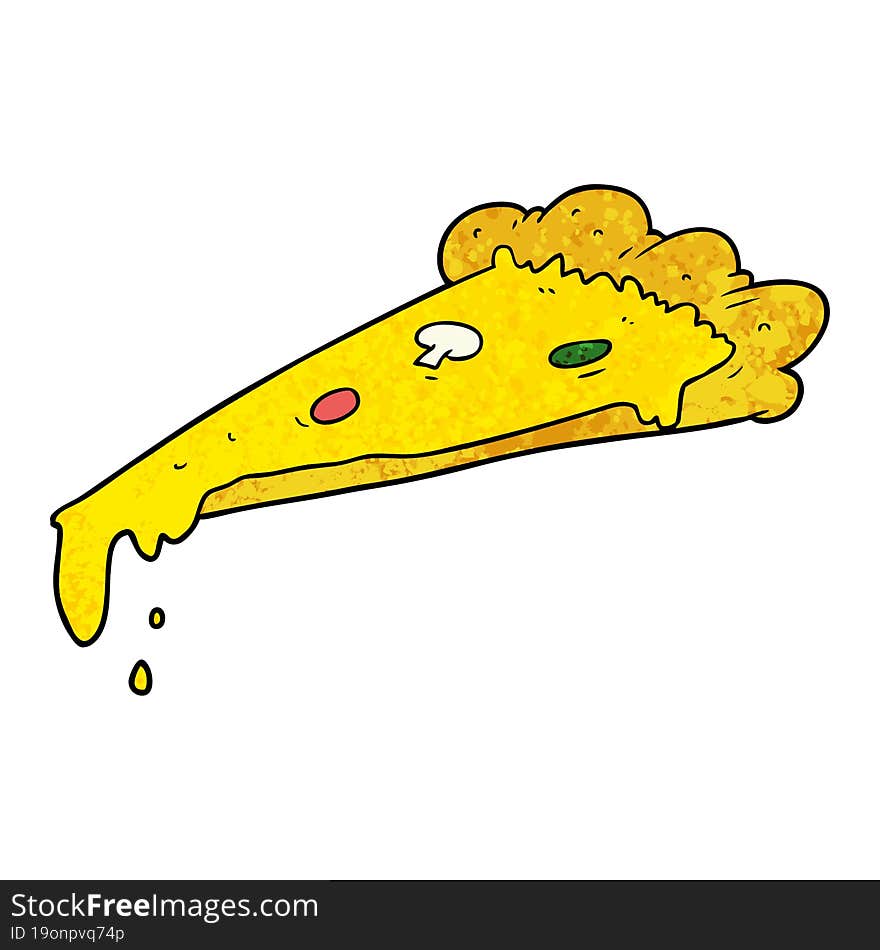 cartoon slice of pizza. cartoon slice of pizza