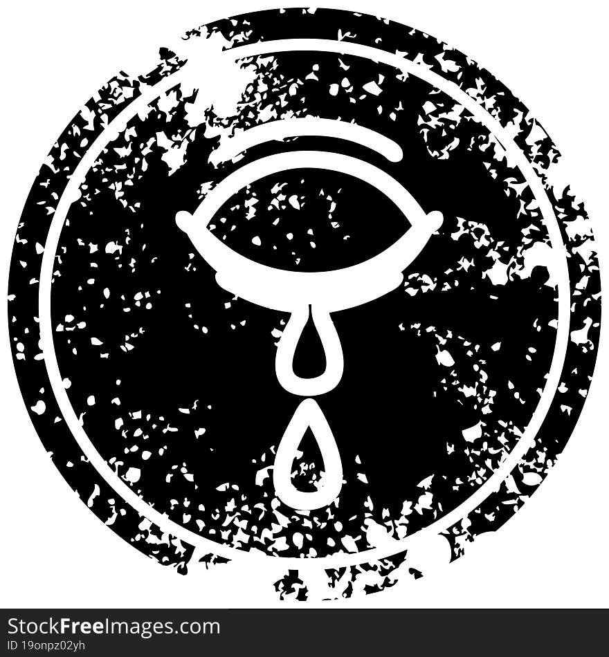 crying eye distressed icon