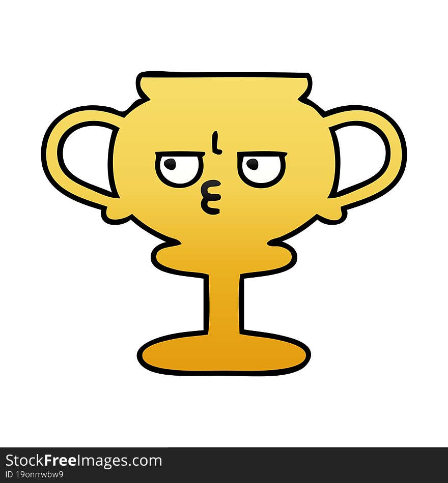 gradient shaded cartoon trophy