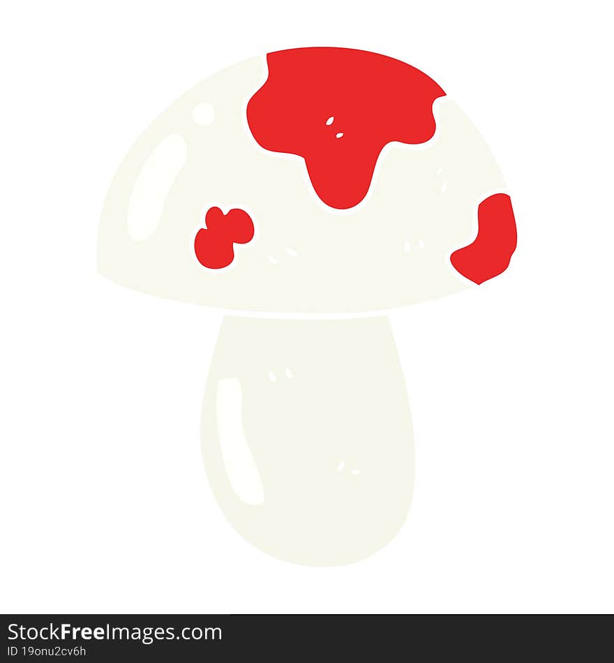 flat color illustration of toadstool. flat color illustration of toadstool