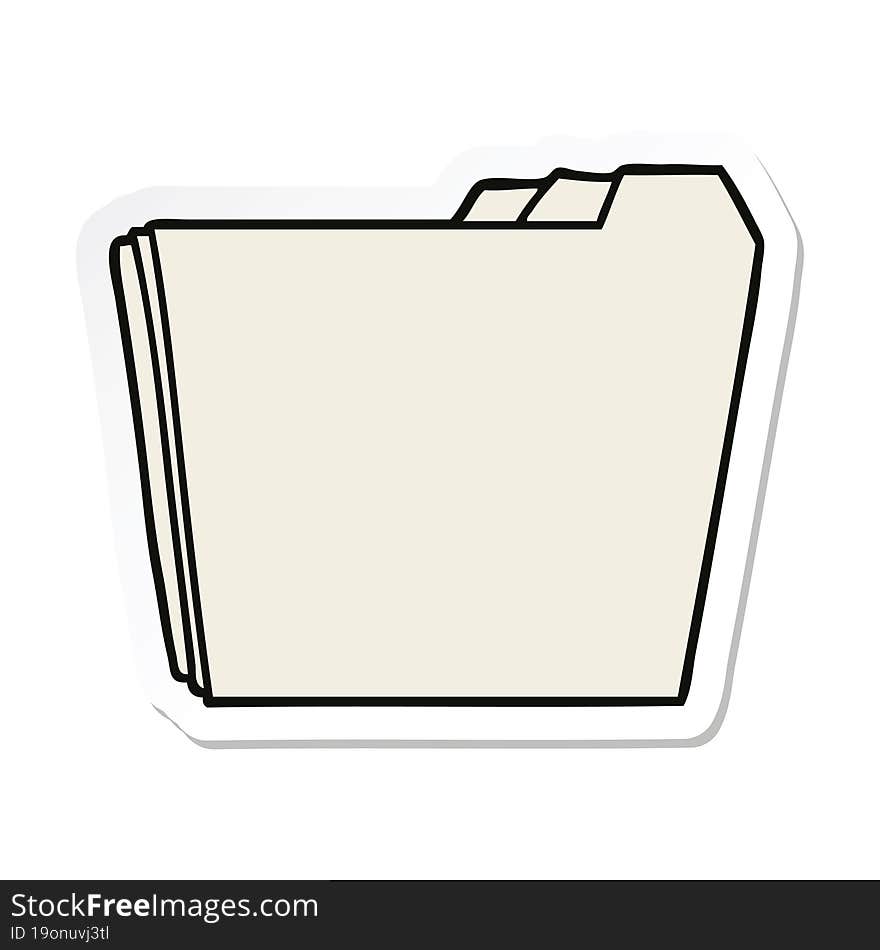 Sticker Of A Cartoon Business Folders