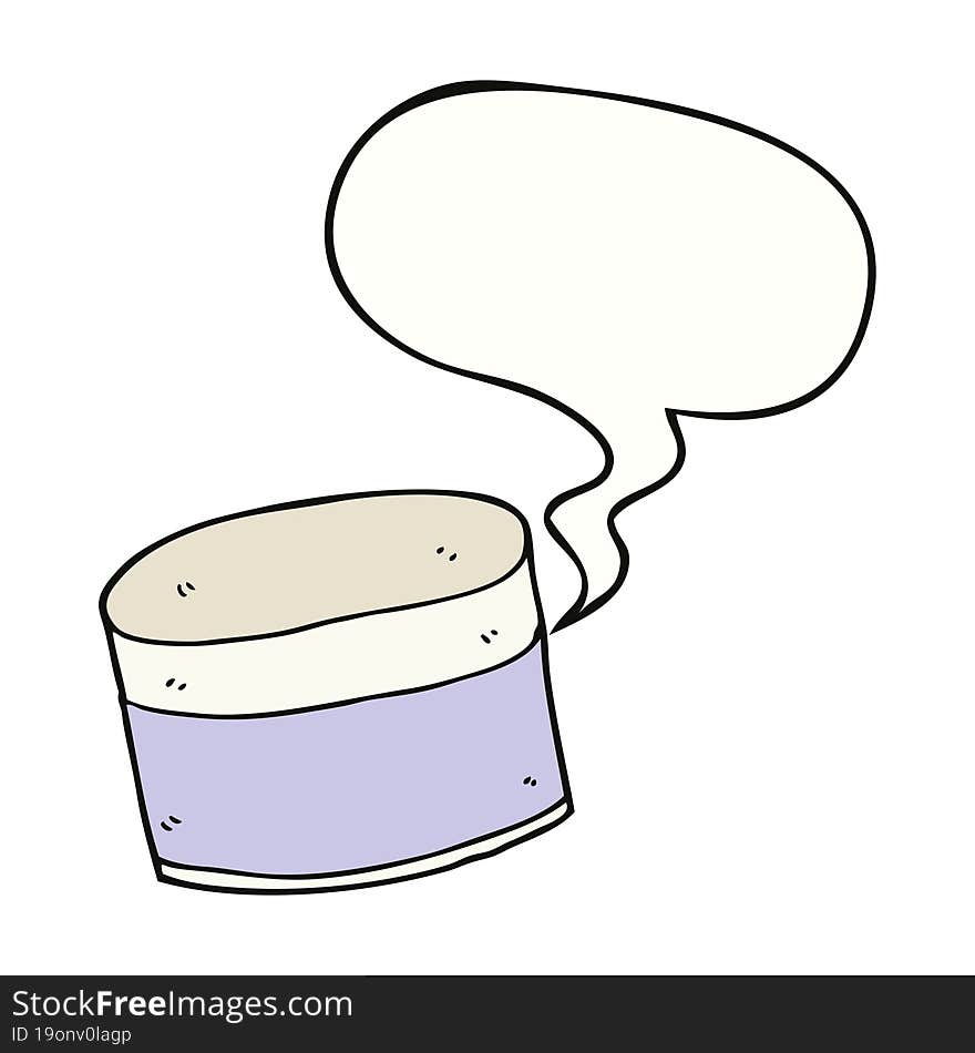 Cartoon Pot And Speech Bubble