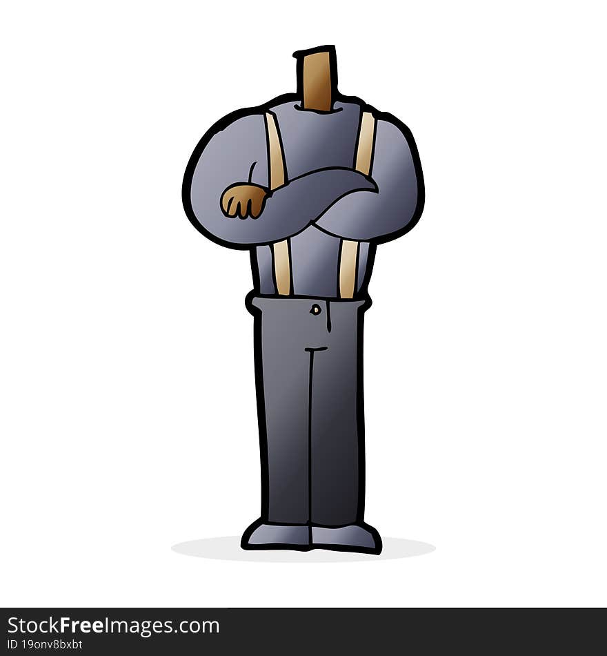 cartoon body with folded arms (mix and match cartoons or add own photos