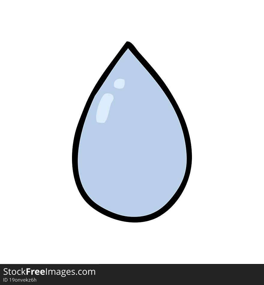 cartoon water droplet