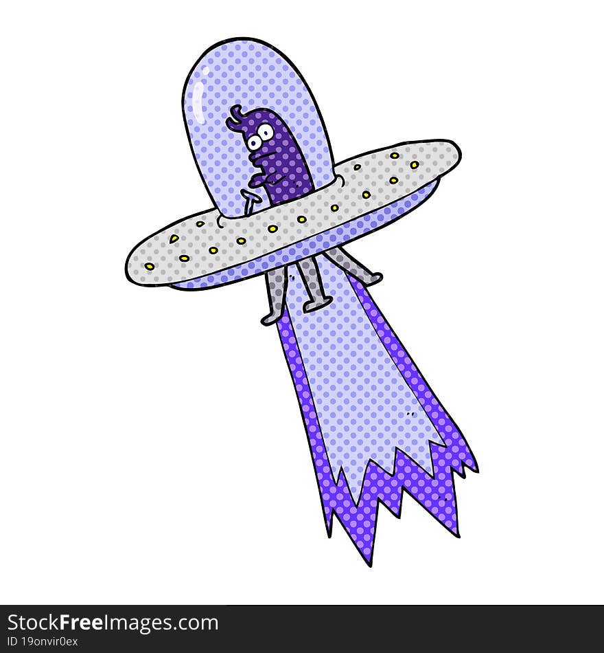 cartoon flying saucer