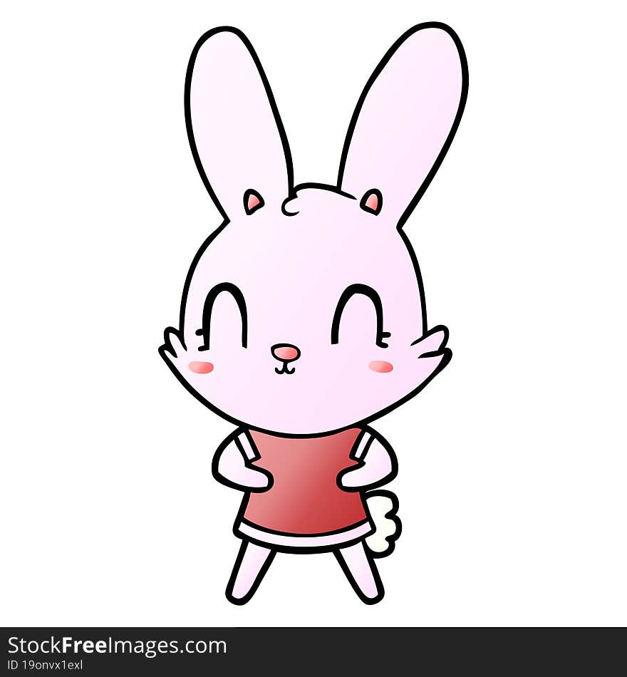 cute cartoon rabbit in dress. cute cartoon rabbit in dress