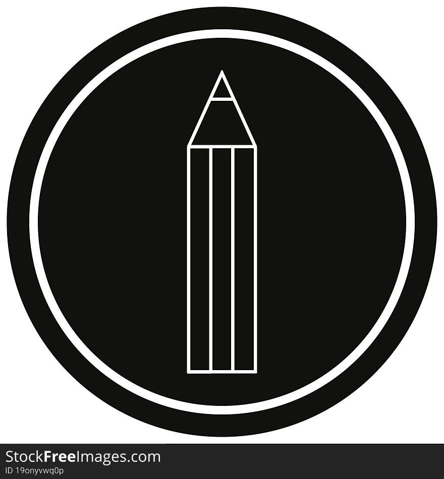 pencil vector illustration circular symbol. pencil vector illustration circular symbol