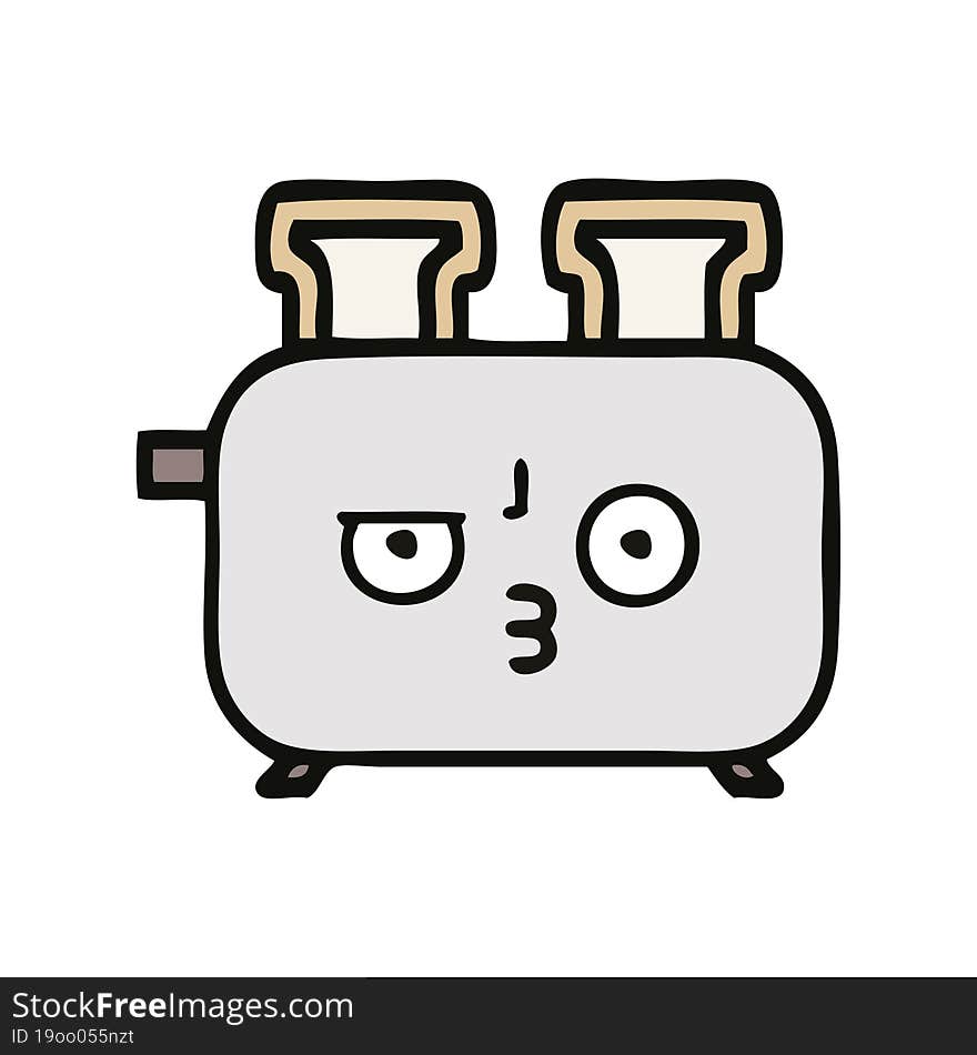 Cute Cartoon Of A Toaster