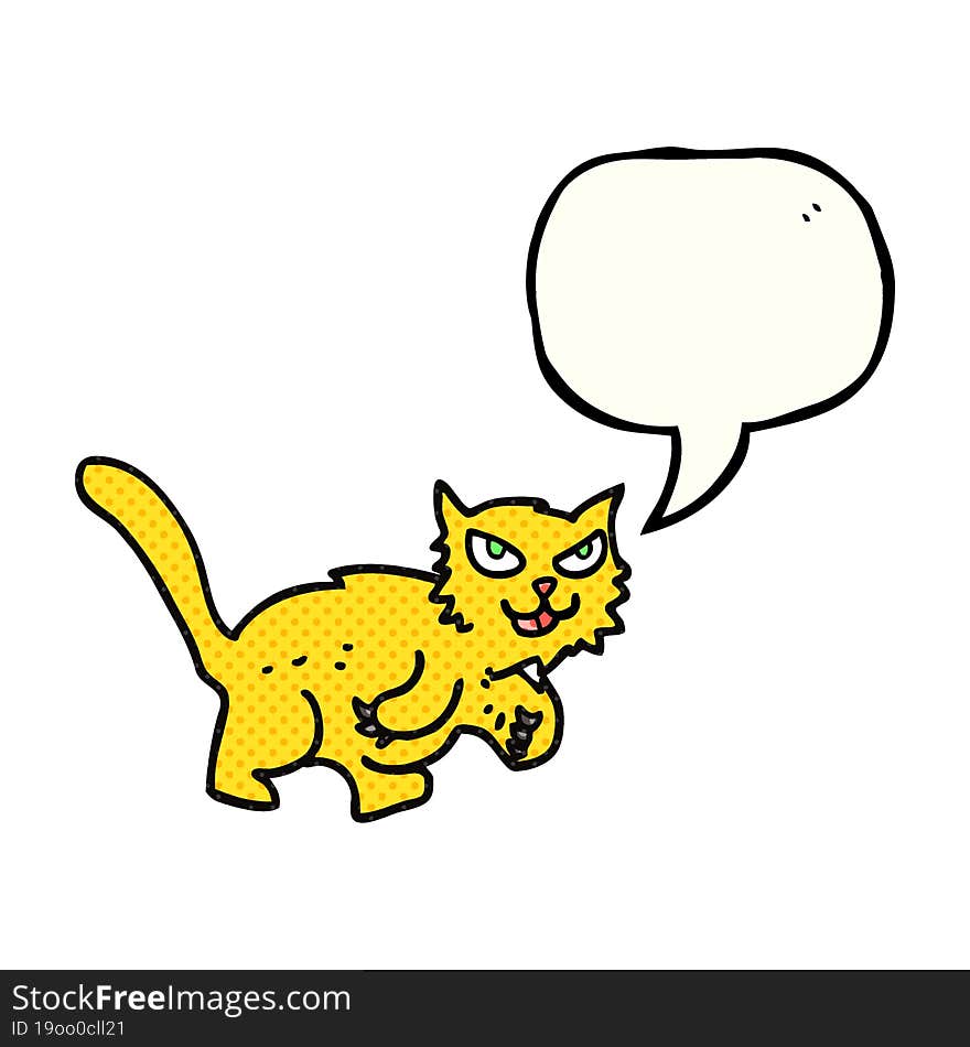 comic book speech bubble cartoon cat