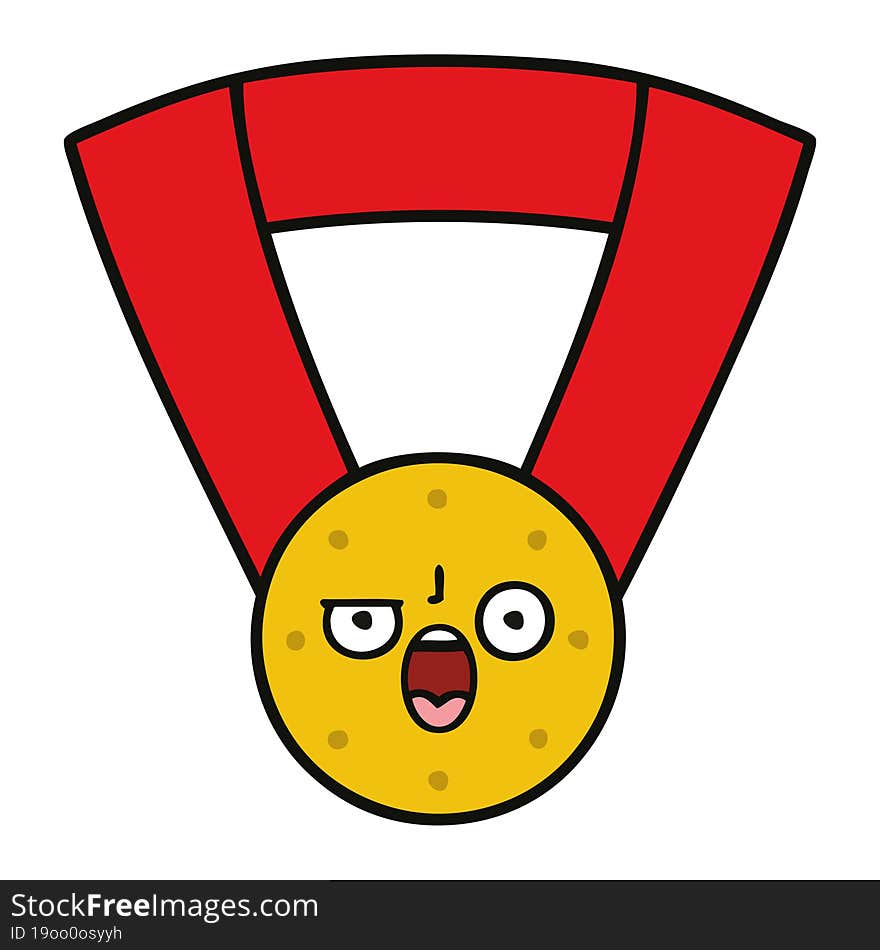 Cute Cartoon Gold Medal