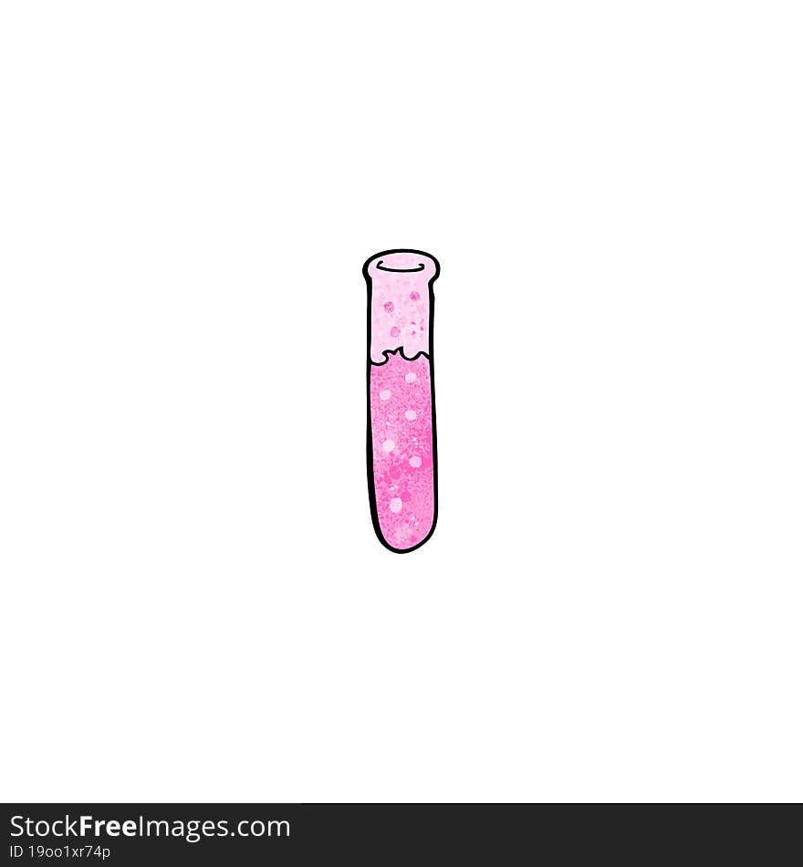 Cartoon Pink Test Tube