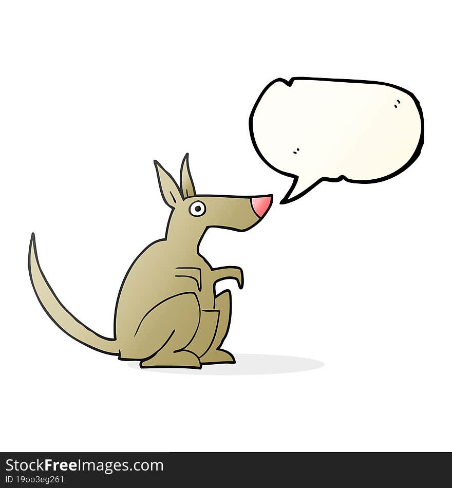 speech bubble cartoon kangaroo