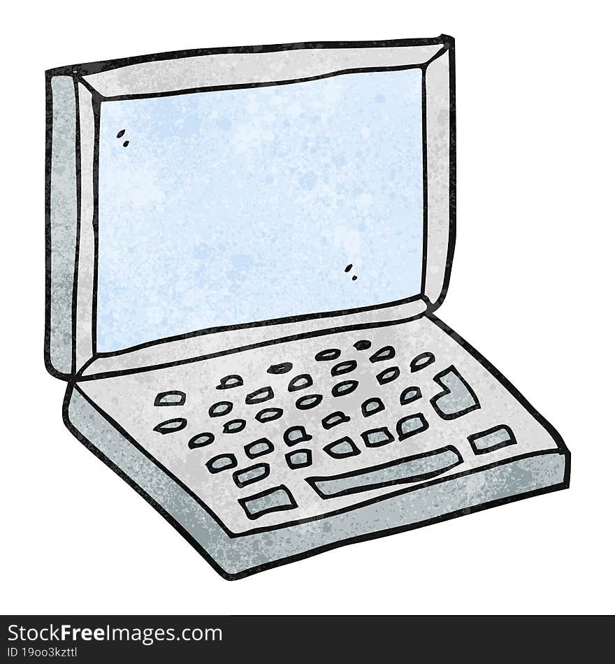 textured cartoon laptop computer