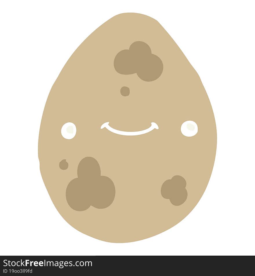 flat color style cartoon egg