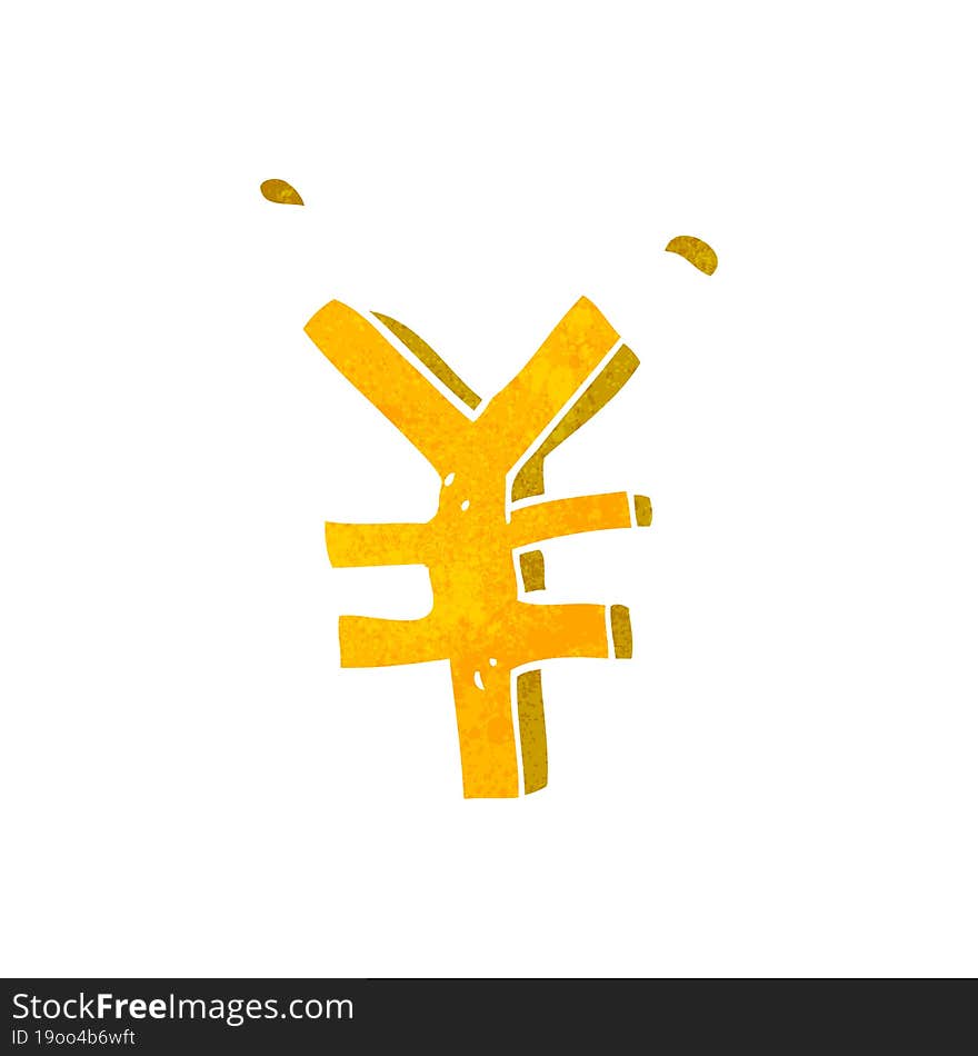 cartoon yen symbol