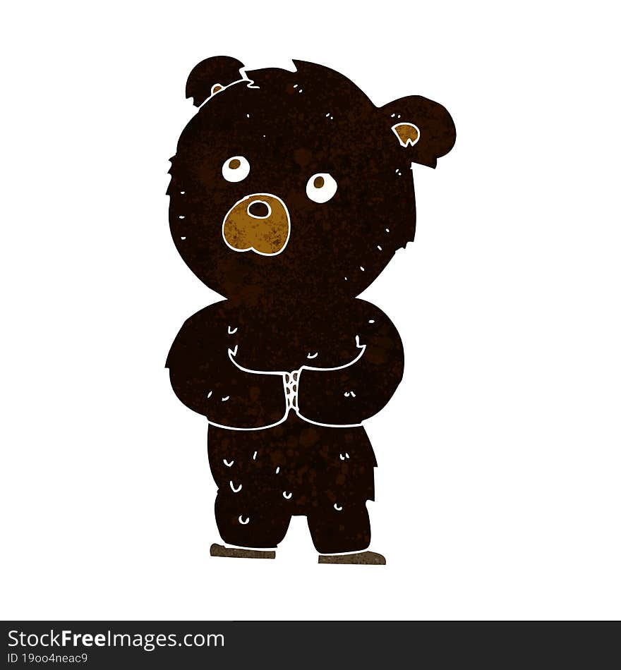 cartoon black bear cub