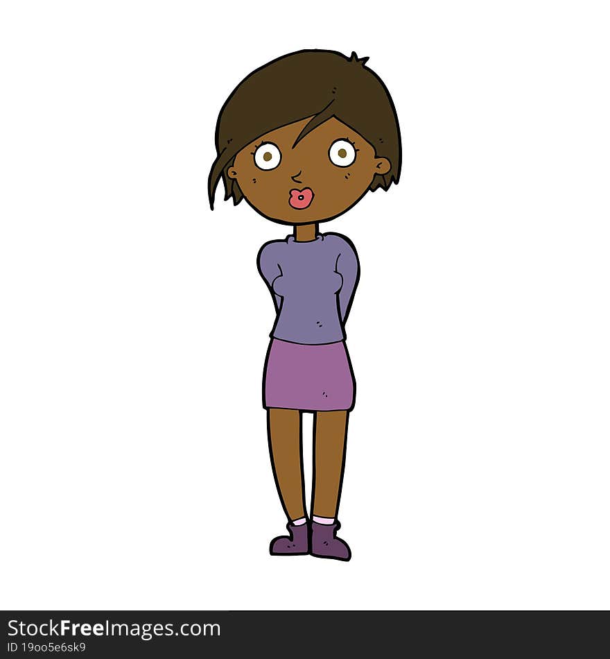 Cartoon Surprised Girl