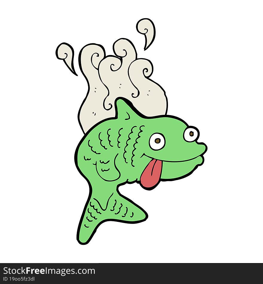 cartoon smelly fish