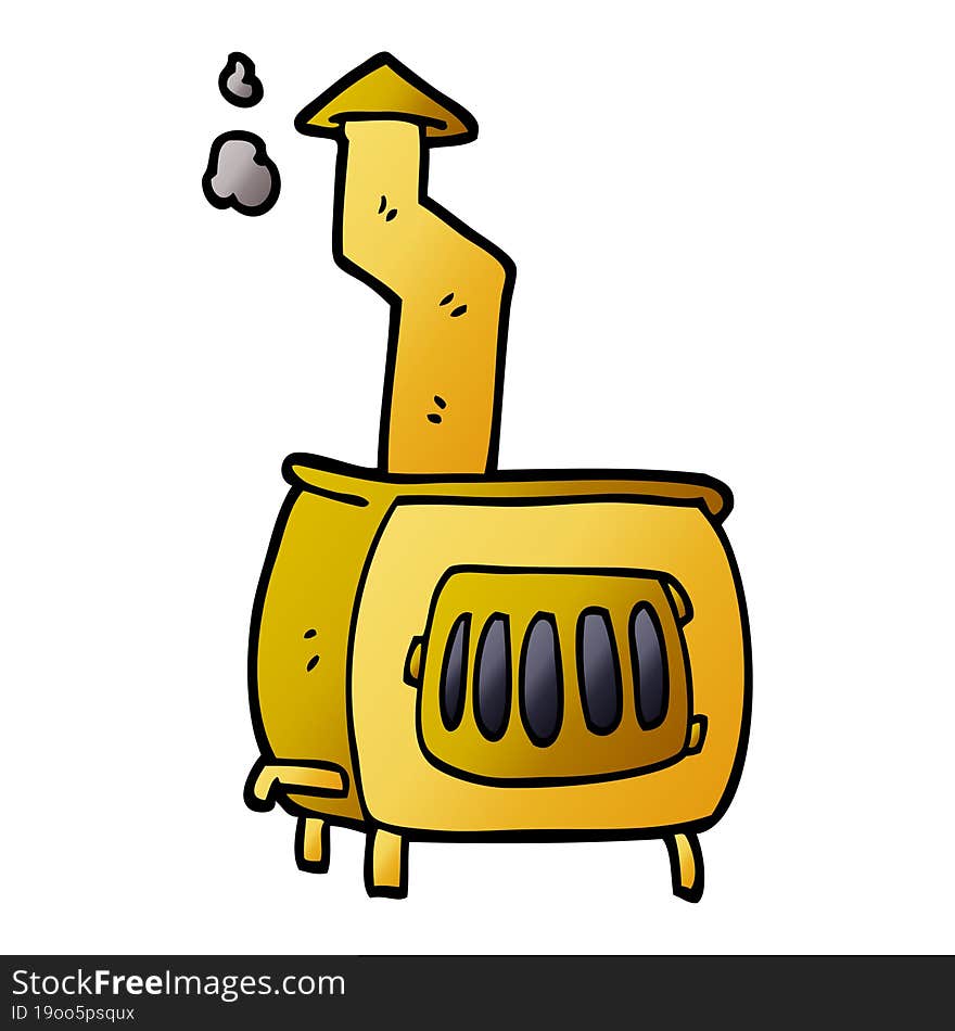 cartoon doodle old wood burner