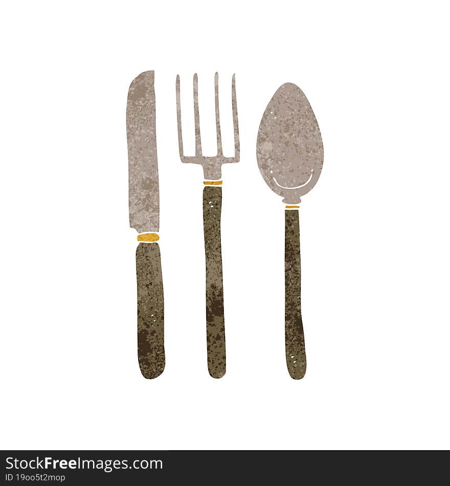 cartoon knife fork spoon