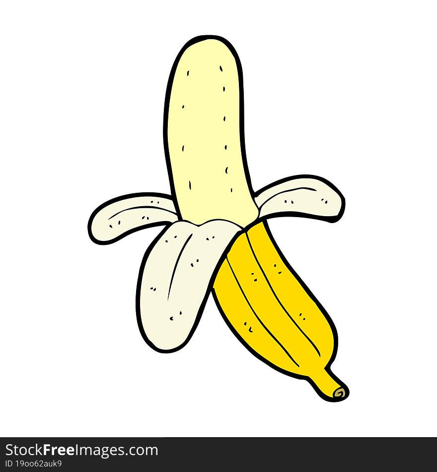 Cartoon Peeled Banana