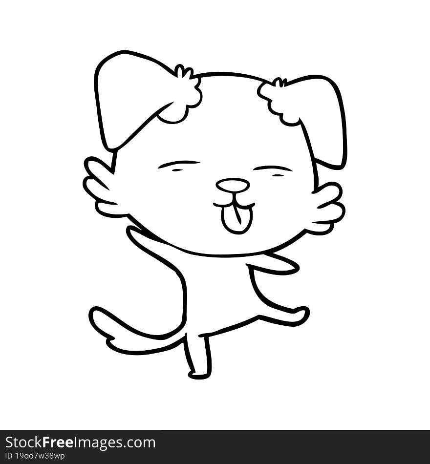 cartoon dancing dog. cartoon dancing dog