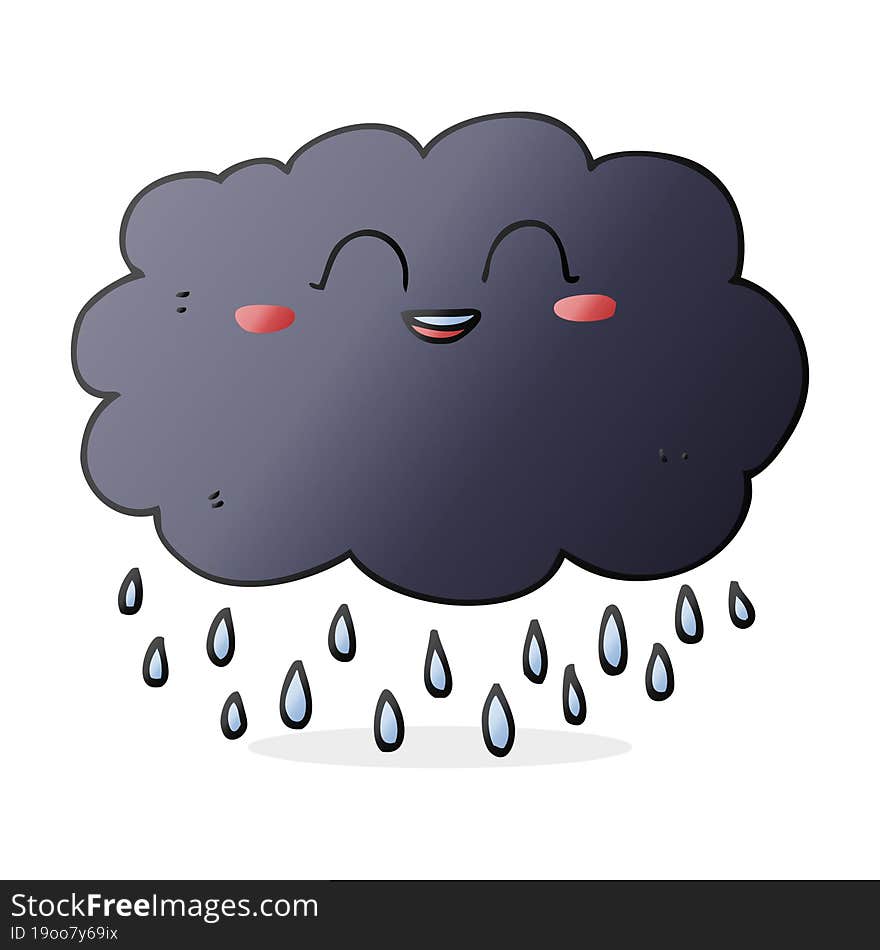 cartoon raincloud